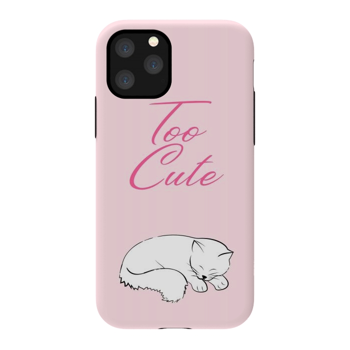 iPhone 11 Pro StrongFit Too cute pussy cat by Martina