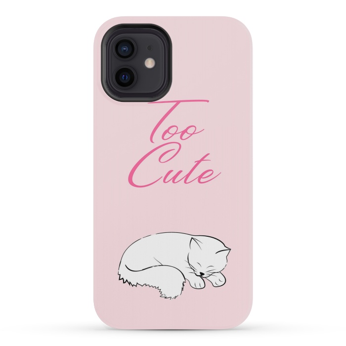 iPhone 12 mini StrongFit Too cute pussy cat by Martina