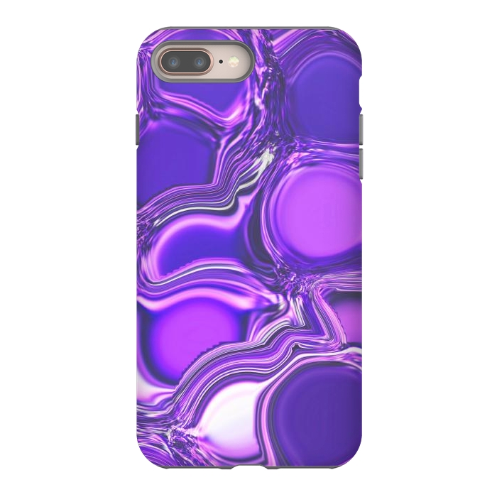 iPhone 7 plus StrongFit Purple Bubbles by Martina