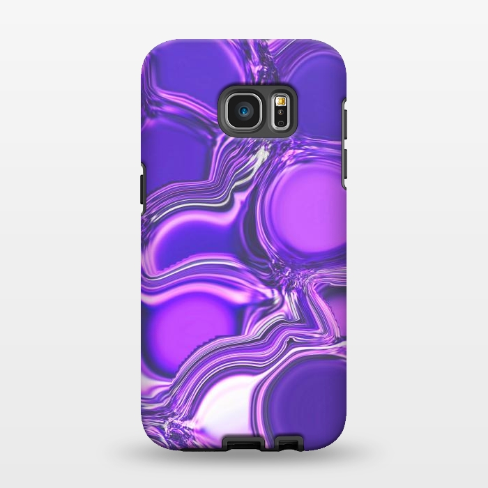Galaxy S7 EDGE StrongFit Purple Bubbles by Martina