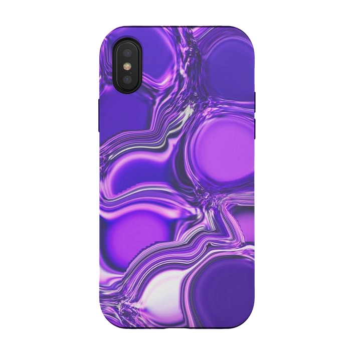 iPhone Xs / X StrongFit Purple Bubbles by Martina