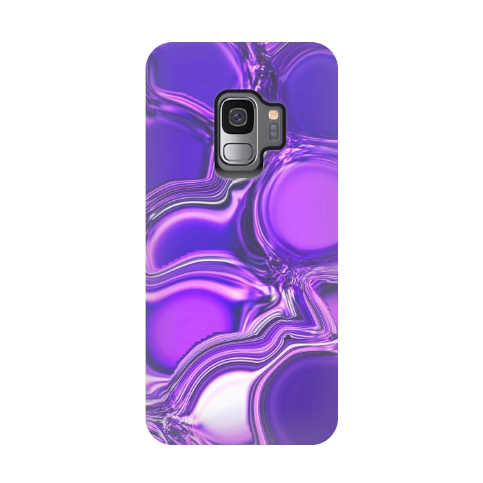Galaxy S9 StrongFit Purple Bubbles by Martina