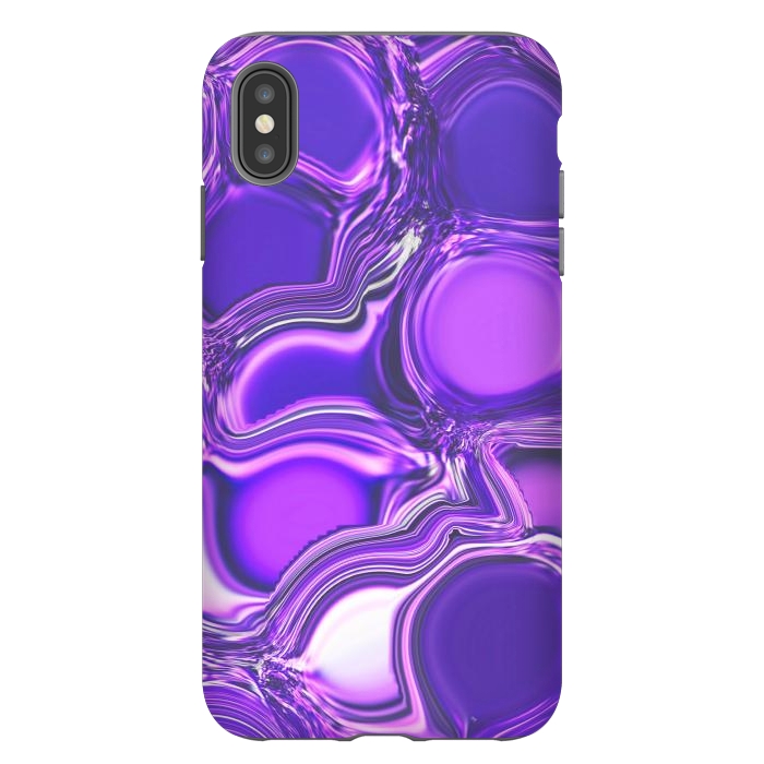 iPhone Xs Max StrongFit Purple Bubbles by Martina