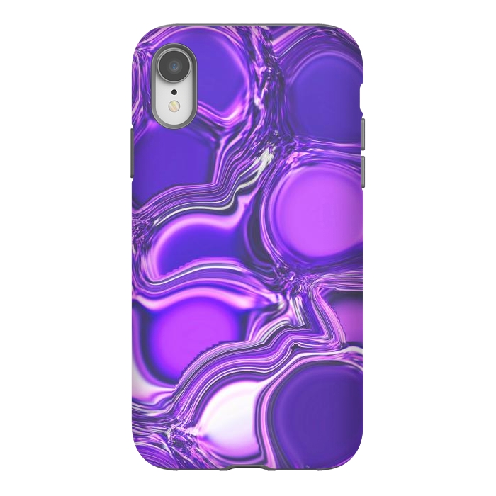iPhone Xr StrongFit Purple Bubbles by Martina
