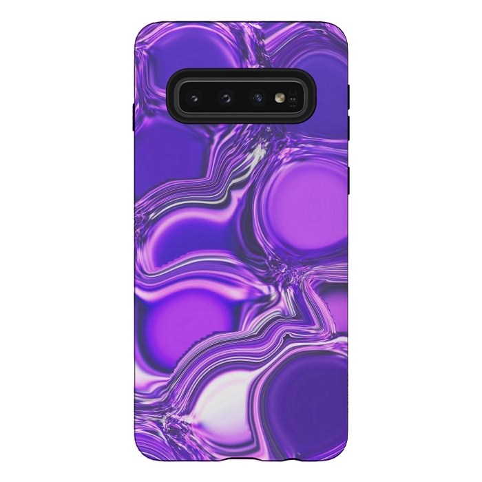 Galaxy S10 StrongFit Purple Bubbles by Martina