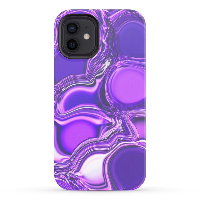 iPhone 12 StrongFit Purple Bubbles by Martina