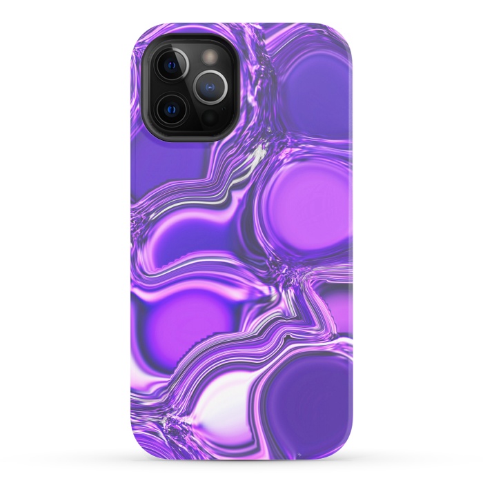 iPhone 12 Pro StrongFit Purple Bubbles by Martina