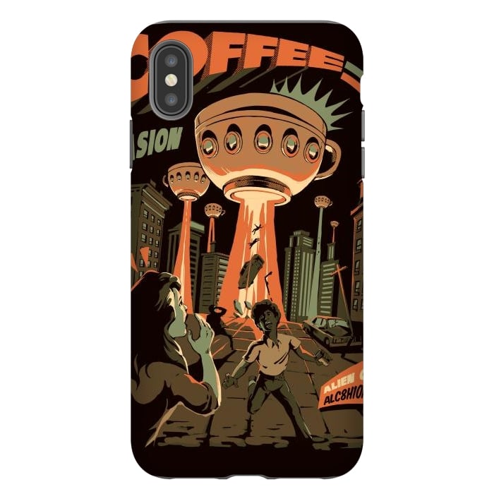 iPhone Xs Max StrongFit Coffee Invasion by Ilustrata