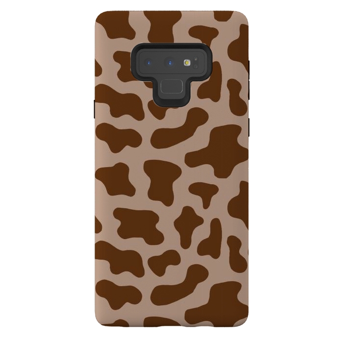 Galaxy Note 9 StrongFit Chocolate Milk Brown Cow Print by Julie Erin Designs