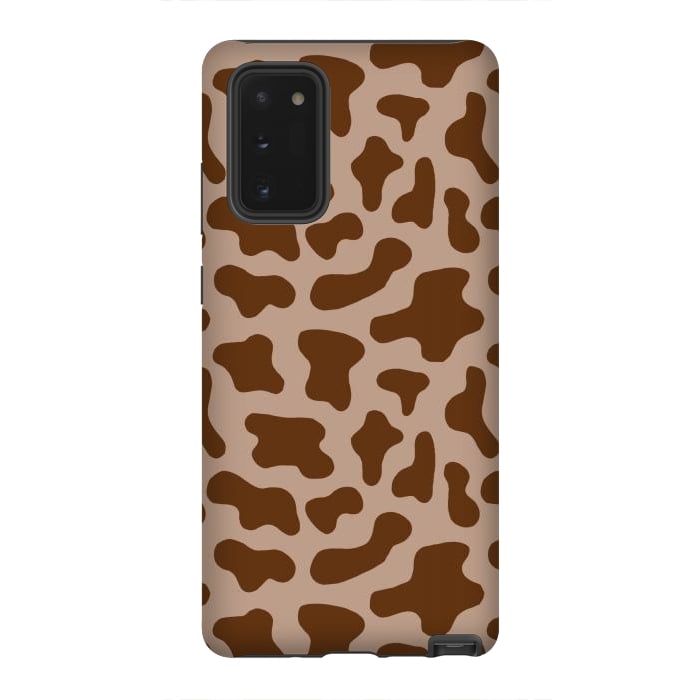 Galaxy Note 20 StrongFit Chocolate Milk Brown Cow Print by Julie Erin Designs