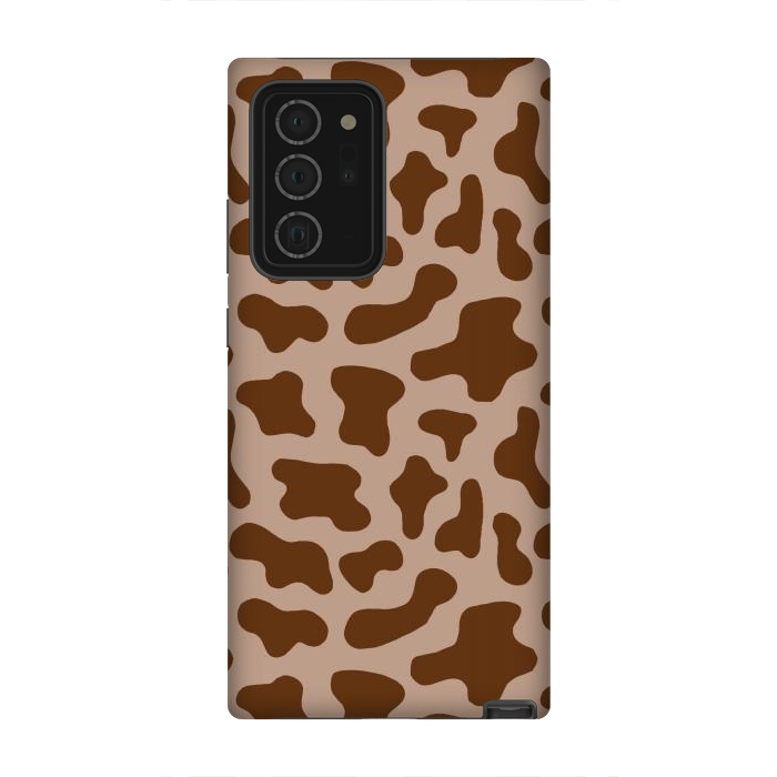 Galaxy Note 20 Ultra StrongFit Chocolate Milk Brown Cow Print by Julie Erin Designs