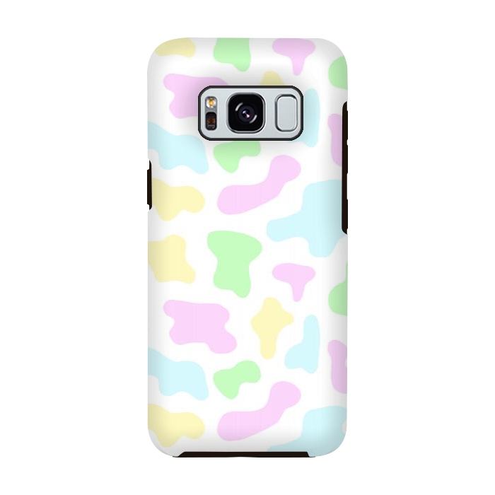 Galaxy S8 StrongFit Pastel Rainbow Cow Print by Julie Erin Designs