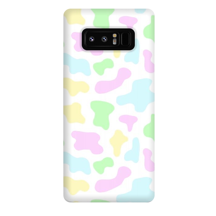 Galaxy Note 8 StrongFit Pastel Rainbow Cow Print by Julie Erin Designs