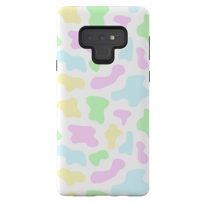 Galaxy Note 9 StrongFit Pastel Rainbow Cow Print by Julie Erin Designs