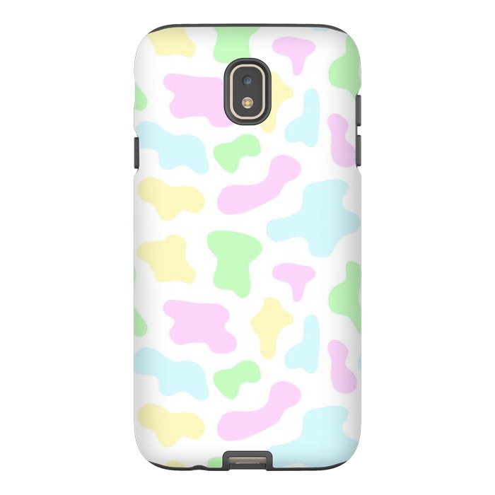 Galaxy J7 StrongFit Pastel Rainbow Cow Print by Julie Erin Designs