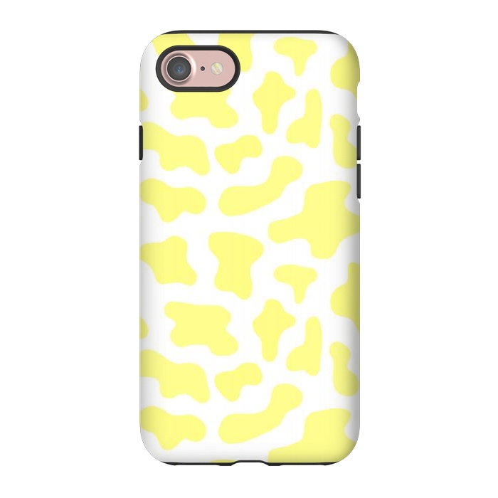 iPhone 7 StrongFit Yellow Cow Print by Julie Erin Designs