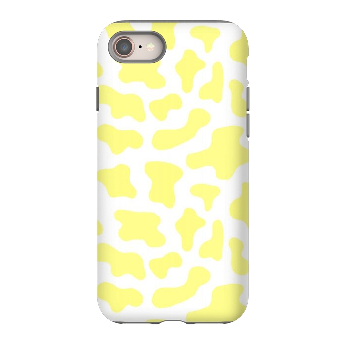 iPhone 8 StrongFit Yellow Cow Print by Julie Erin Designs
