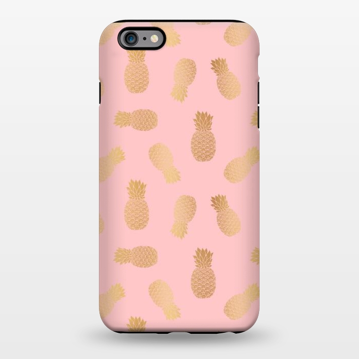 iPhone 6/6s plus StrongFit Pink and Gold Pineapples by Julie Erin Designs