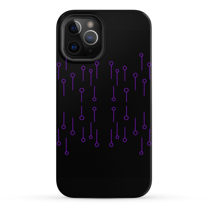 iPhone 12 Pro Max StrongFit Blue and black binary code design by Josie