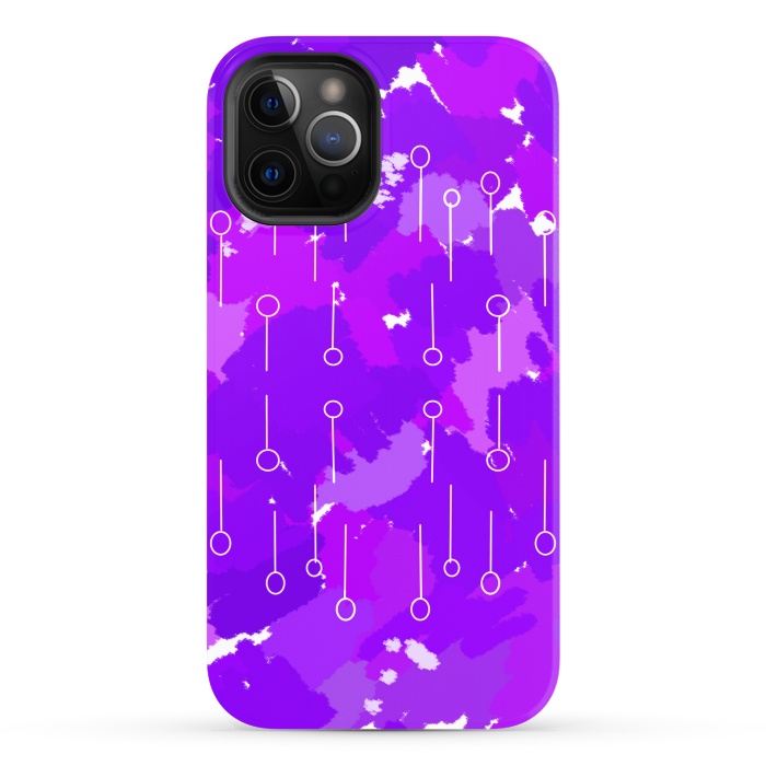 iPhone 12 Pro Max StrongFit Purple binary code patch design by Josie