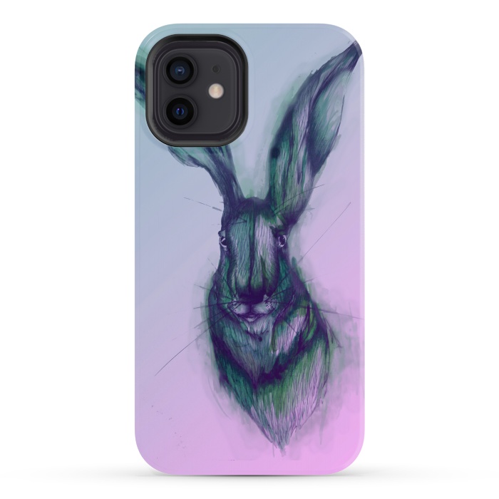 iPhone 12 StrongFit Watercolor Hare by ECMazur 