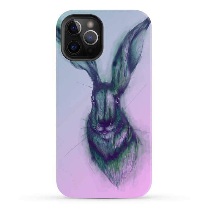 iPhone 12 Pro StrongFit Watercolor Hare by ECMazur 