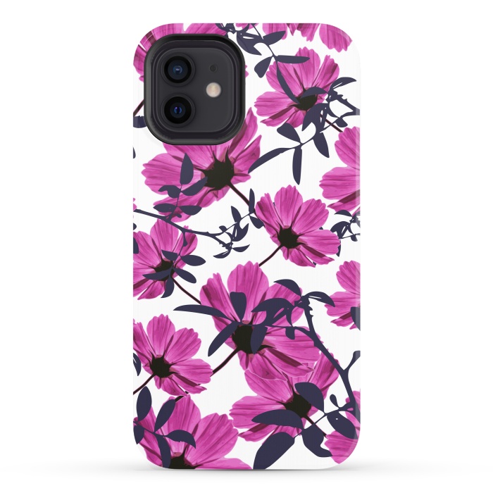 iPhone 12 StrongFit Floral Explorers  (White)  by Zala Farah
