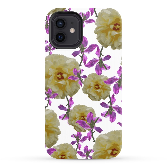 iPhone 12 StrongFit Flowers + Purple Vines by Zala Farah