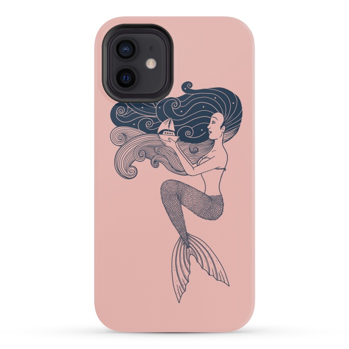 iPhone 12 mini StrongFit Mermaid Rose by Coffee Man