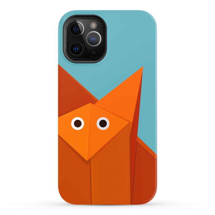 iPhone 12 Pro StrongFit Cute Origami Fox by Boriana Giormova