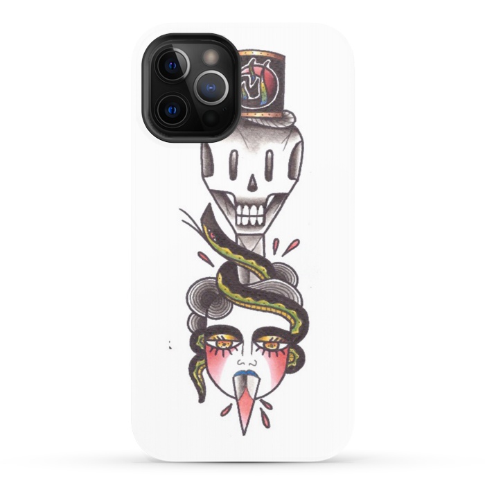 iPhone 12 Pro StrongFit Skull dagger snake by Evaldas Gulbinas 