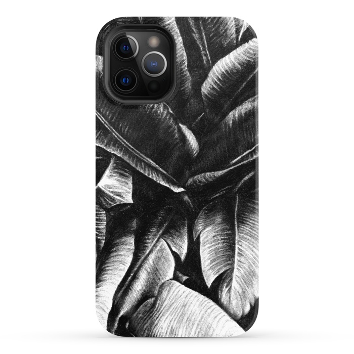 iPhone 12 Pro StrongFit Dark Leaves by Caitlin Workman
