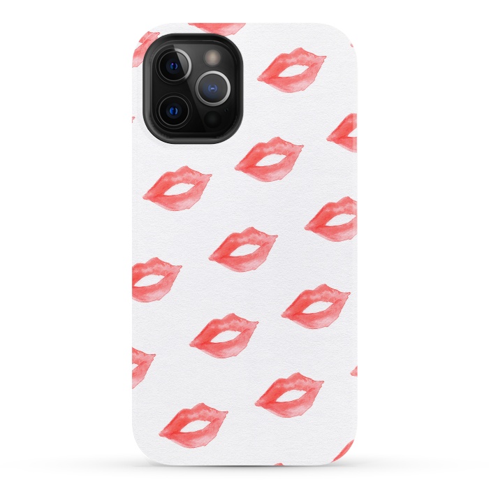 iPhone 12 Pro StrongFit Lips Red by Caitlin Workman