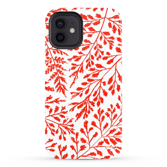iPhone 12 StrongFit Foliage Red by Caitlin Workman