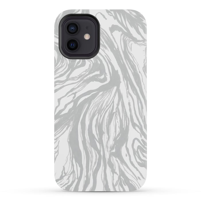 iPhone 12 mini StrongFit Gray Marble by Caitlin Workman