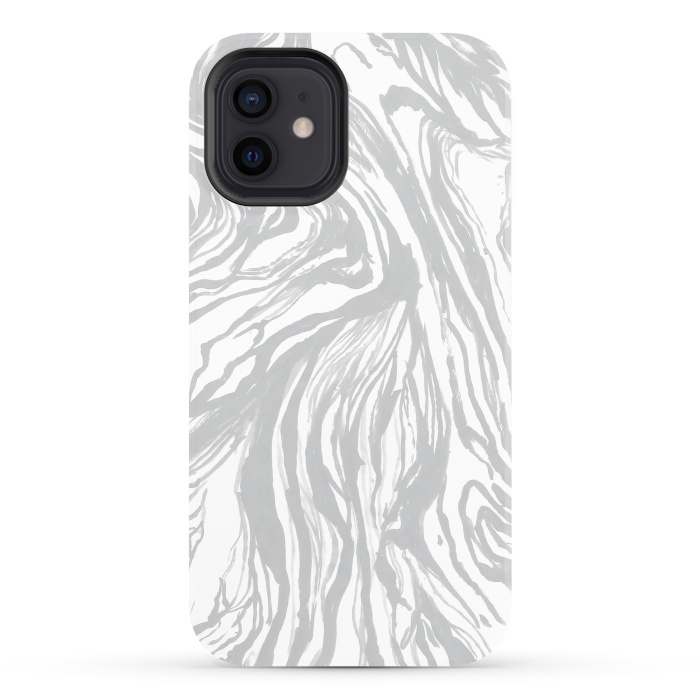 iPhone 12 StrongFit Gray Marble by Caitlin Workman