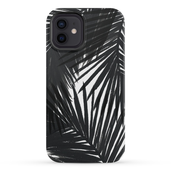 iPhone 12 mini StrongFit Black Palms by Caitlin Workman