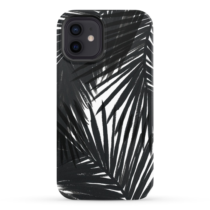 iPhone 12 StrongFit Black Palms by Caitlin Workman