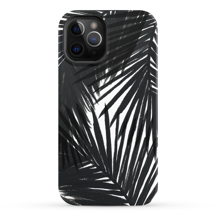 iPhone 12 Pro StrongFit Black Palms by Caitlin Workman