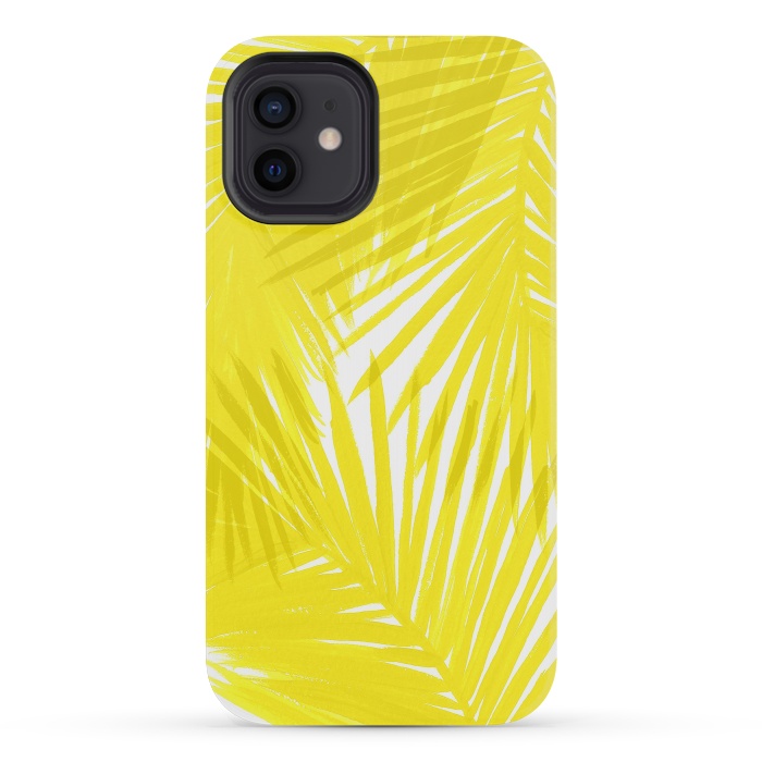 iPhone 12 mini StrongFit Yellow Palms by Caitlin Workman