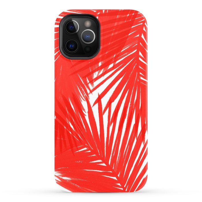iPhone 12 Pro StrongFit Red Palms by Caitlin Workman