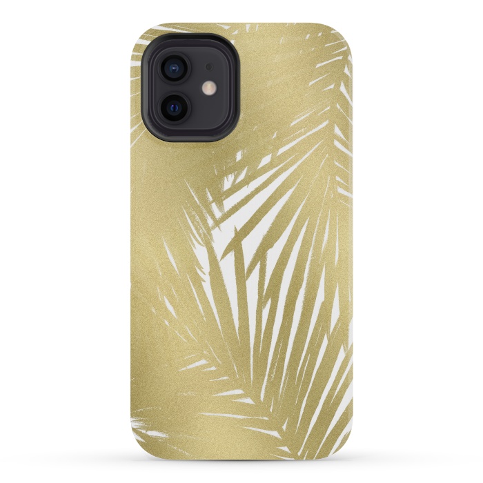 iPhone 12 mini StrongFit Gold Palms by Caitlin Workman