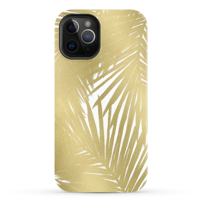iPhone 12 Pro StrongFit Gold Palms by Caitlin Workman