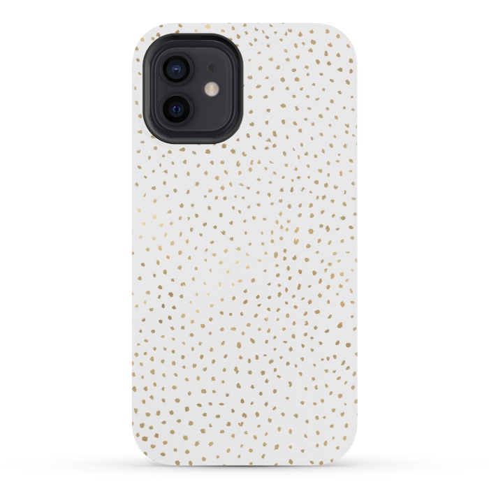 iPhone 12 mini StrongFit Dotted Gold by Caitlin Workman