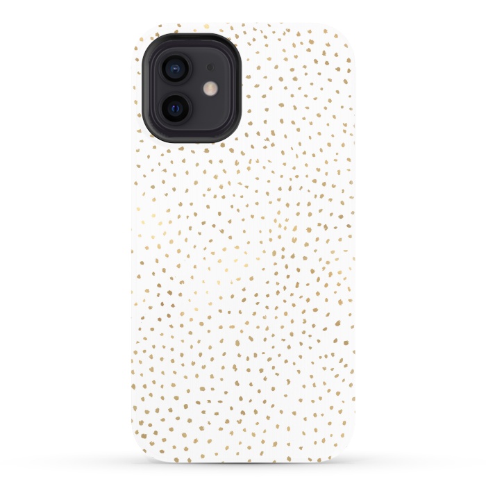 iPhone 12 StrongFit Dotted Gold by Caitlin Workman