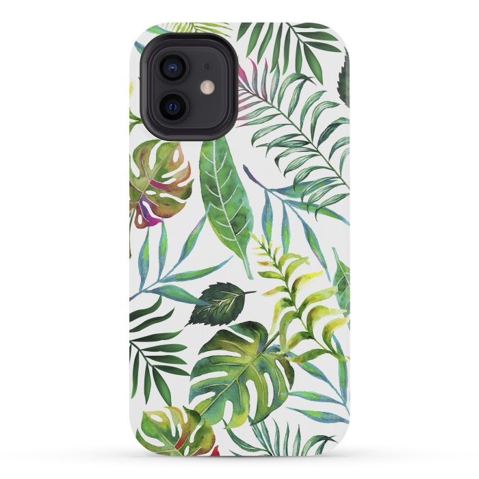 iPhone 12 mini StrongFit Tropical Flora by Uma Prabhakar Gokhale