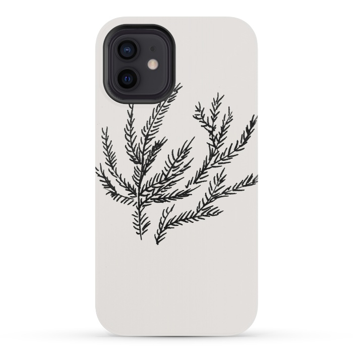 iPhone 12 mini StrongFit Summer Coral Fern by Caitlin Workman