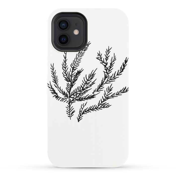 iPhone 12 StrongFit Summer Coral Fern by Caitlin Workman