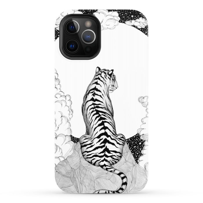 iPhone 12 Pro StrongFit Tiger Moon by ECMazur 