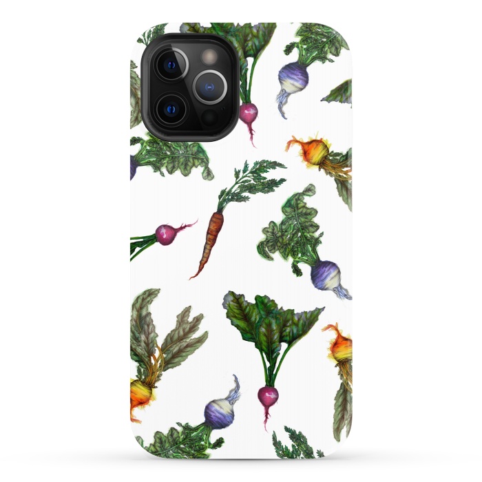 iPhone 12 Pro StrongFit Watercolor Veggies by ECMazur 